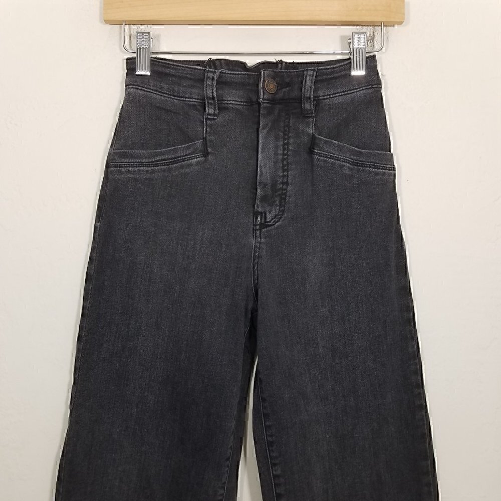We The Free People High Waist Super Stretch Crop Jeans Size 24 - Picture 2 of 6